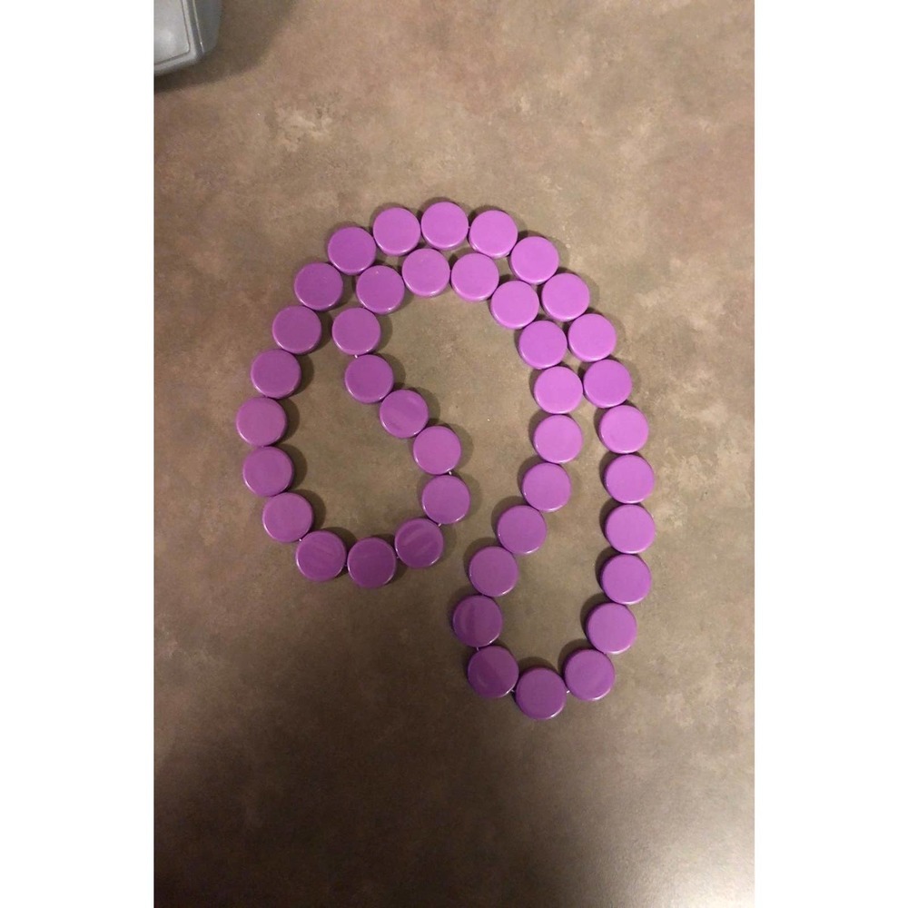 Lavender Flat Bead Necklace